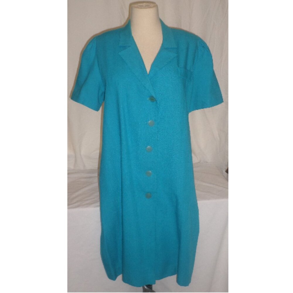 MR. EDWARDS Sheath dress: front-button, 2-pockets